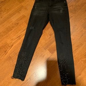 Velvet Heart Black Studded Jeans